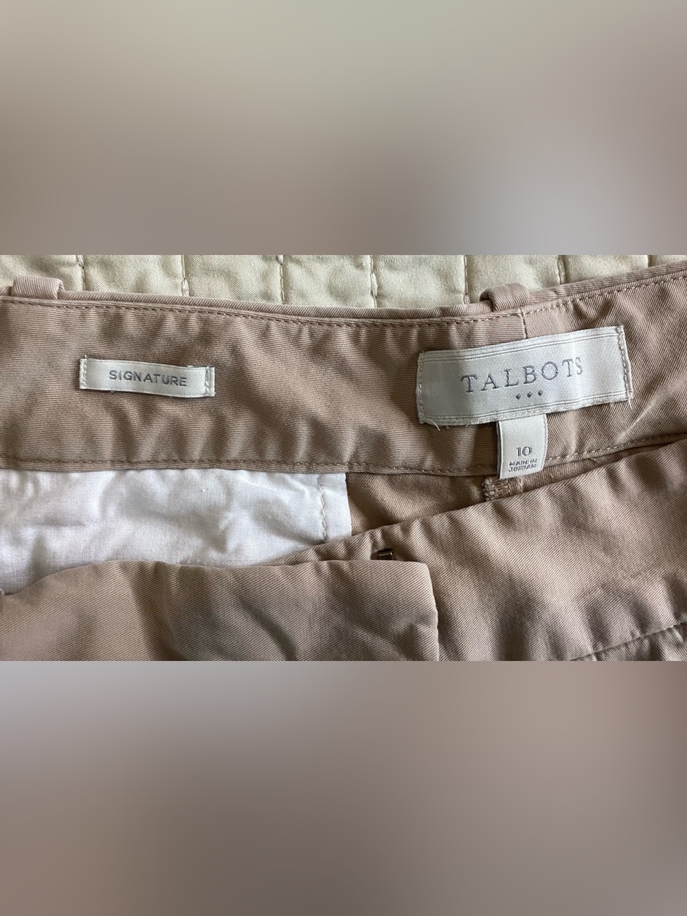 Talbots Signature Taupe Trousers Minimalist Quiet Luxury Workwear Chic Size 10 - Picture 5 of 5